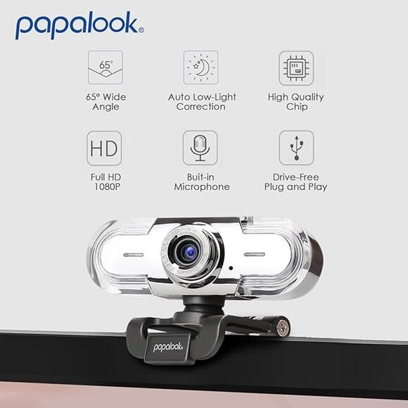 Papalook HD 1080P Webcam NIB - Picture 3 of 10